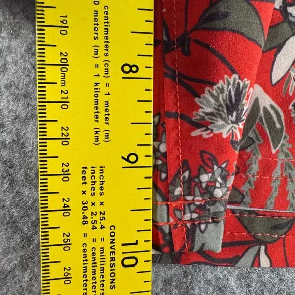 Stio Board Shorts Mens 33x10 Red Aloha Floral Drawstring Swim Trunks Ocean - Picture 3 of 12